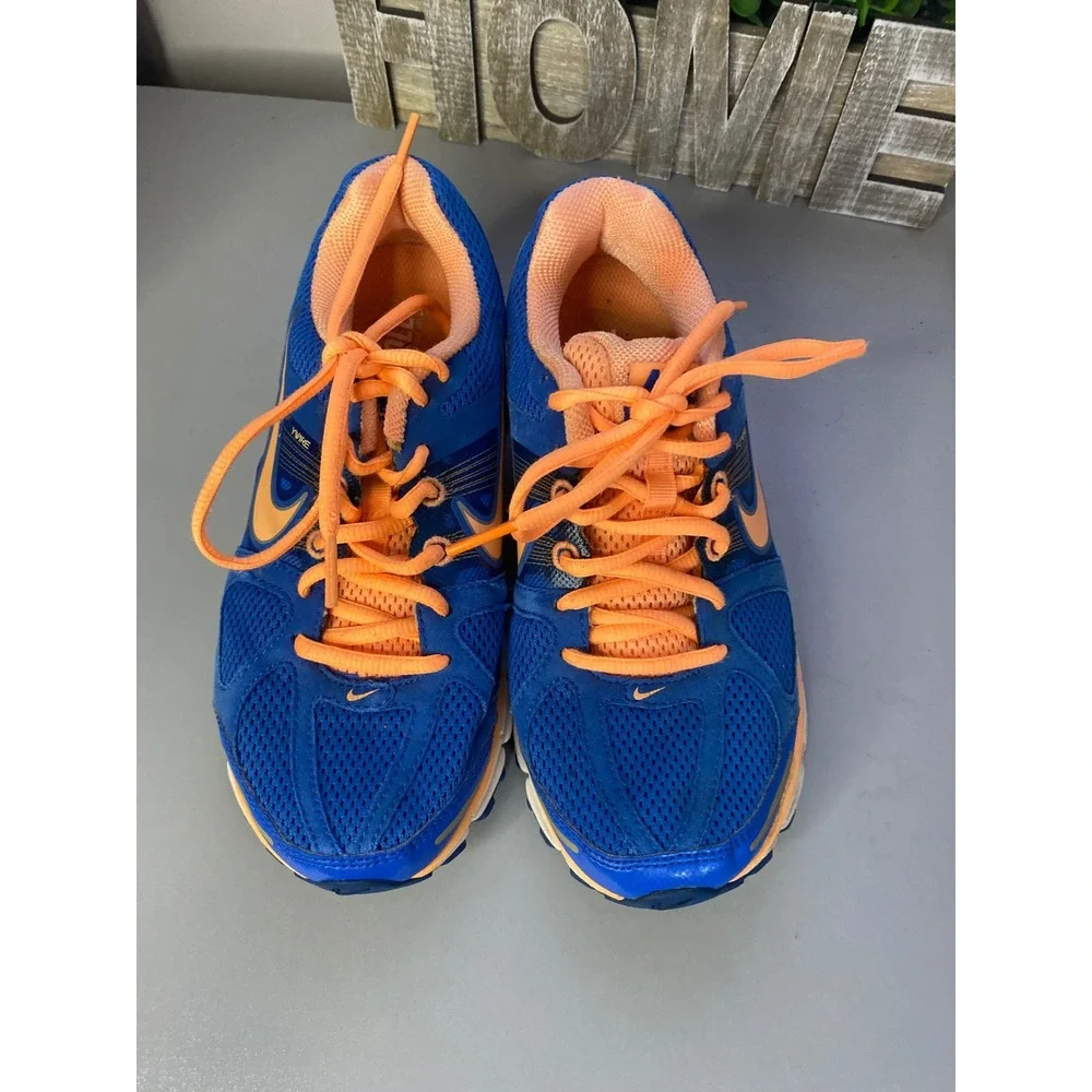 Nike Pegasus 28 Women Running Shoes Blue Orange Flywire‎ Sz 5.5 Athletic